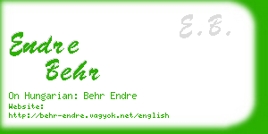 endre behr business card